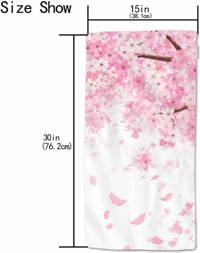 Miniatura 2 de HGOD DESIGNS Toallas de mano con diseño de flor de cerezo, hermoso patrón de flores de cerezo, toalla de mano suave para baño, cocina, yoga