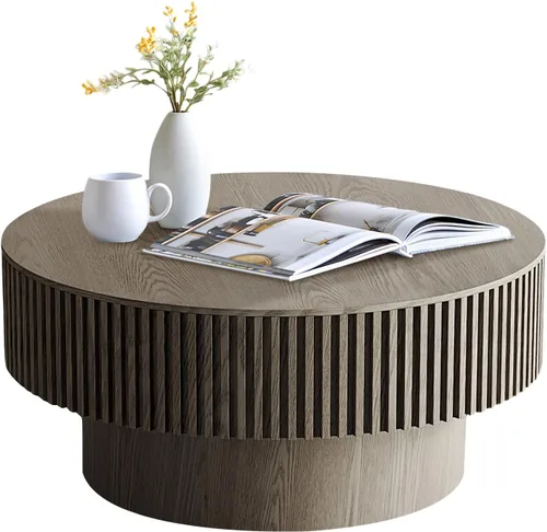 Miniatura 23 de LKTART Mesa de Centro con Tapa Elevable para Sala de Estar, Mesa de Centro Acanalada de Acento con Almacenamiento, Mesa de Té Central Rectangular