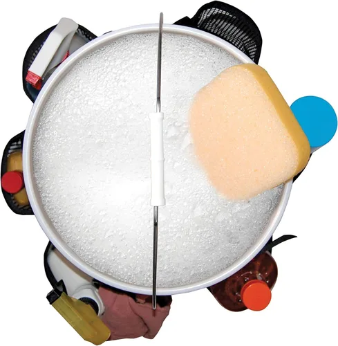 Miniatura 5 de Bucket Boss - Organizador para un cubo de 5 galones, con tela de secado rápido, bolsillos de malla exteriores para suministros de lavado de coche