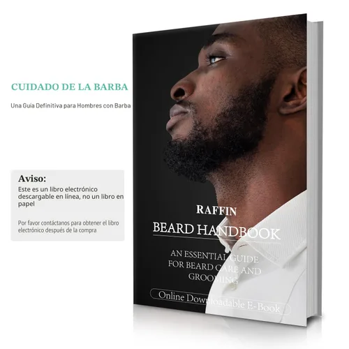 Miniatura 9 de RAFFIN Kit de crecimiento de barba, aceite para el crecimiento de la barba (2 onzas) con 3 biotinas espesantes y aceite de ricino para barba