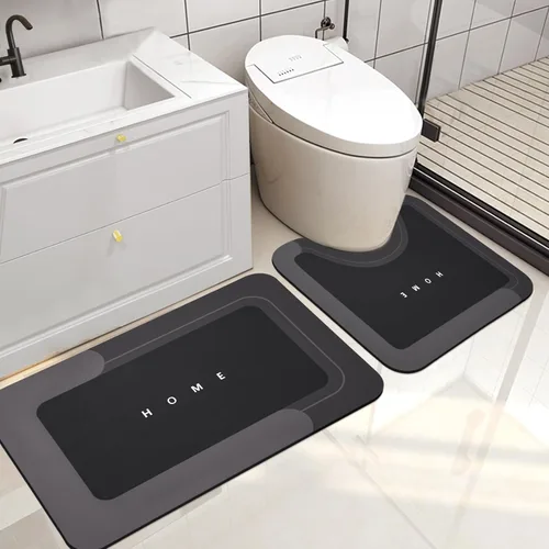 Miniatura 16 de Housego Tapete mágico de baño absorbente, alfombra de secado rápido, tapete mágico de baño antideslizante, alfombra de piso con respaldo de goma