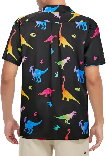 Miniatura 77 de Camisa hawaiana para hombre, con estampado floral, cómoda, con botones, casual, manga corta, ropa de playa para hombre
