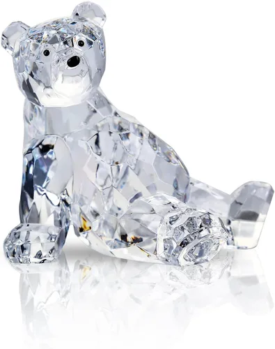 Miniatura 10 de Figura acrílica de oso lindo animal para decoración del hogar, no decoraciones de cristal para estantería, mesa de comedor y escritorio (B)