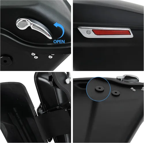 Miniatura 9 de TCMT Maletero extendido mate de 5 pulgadas para Harley 2014-2024 Touring CVO Road Glide Road King Street Glide Electra Glide Ultra Classic