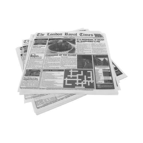 Miniatura 10 de G.E.T. 4-TF1600 - Forro de papel de periódico francés de 12 x 12 pulgadas, blanco seguro para alimentos, contenedor de delicatessen, molino