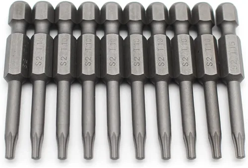 Miniatura 47 de TMAX Juego de puntas de destornillador de cabeza de estrella T6 Torx de 25 piezas, acero S2 de 6 puntos T-6 puntas de inserción de destornillador
