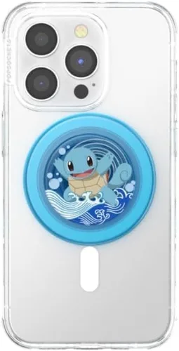 Miniatura 2 de PopSockets Agarre para teléfono MagSafe con soporte, Soporte magnético, Parte superior intercambiable, Soporte seguro para estuches MagSafe de Agua