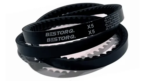 BESTORQ AX15 Correa en V con cogida, EPDM de borde en bruto X5, negra, 17" de circunferencia exterior x 0,51" de ancho x 0,34" de alto, paquete de 1