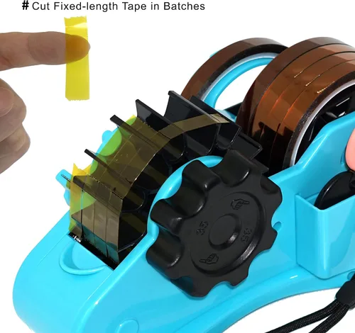 Miniatura 4 de Dispensador de cinta térmica, juego multirollo azul, piezas precortadas de 1.4 pulgadas para prensa de calor o máquina de prensa de tazas, núcleo