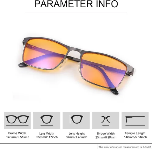 Miniatura 2 de Lentes de bloqueo de luz azul UV400 antifatiga ocular para computadora para juegos de computadora, bloqueador de pantalla de luz azul, gafas