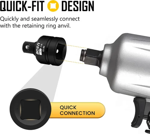 Miniatura 4 de BOEN Adaptador de enchufe de impacto de 1 "F a 3/4 "M, acero Cr-Mo, juego de adaptadores de enchufe para conversiones de controlador de impacto