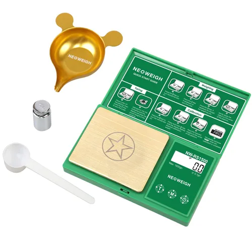 Miniatura 8 de Báscula de recarga, báscula de polvo para recargar, 1500 granos x 0.1 gn, báscula digital de polvo, 3.53 oz por 0.00 oz, bandeja de metal, cuchara