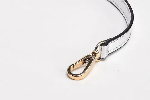 Miniatura 3 de LIVE UP Correa de Bolso de Cuero Genuino de Grano Completo Repuesto para Bolsos Cruzados y Carteras Plateado