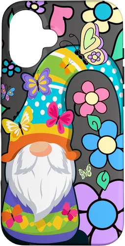 Miniatura 32 de Floral Daisy Flower Pattern with Butterflies Funny Gnome Case for iPhone 17