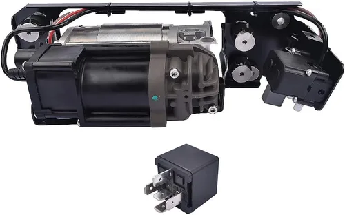 Miniatura 5 de Bomba de compresor de suspensión neumática con soporte de bloque de válvula + relé de repuesto para BMW 5 7 GT F01 F02 740i 740Li 750i 750Li 760Li