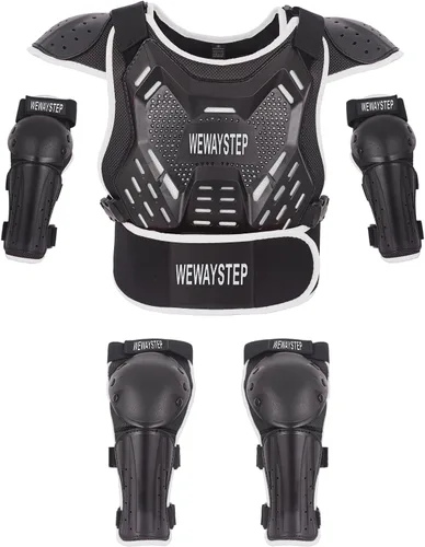Miniatura 11 de Armadura de Bicicleta de Tierra para Niños - Equipo Protector de Motocross con Protector de Pecho, Rodilleras y Coderas para Ciclismo y Conducción