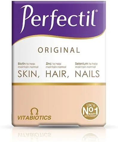 Vitabiotics, Perfectil Triple Active, nutrientes esenciales para ayudar a mantener una piel, cabello y uñas saludables, cajas de 30 unidades