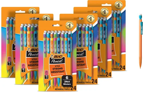 Miniatura 8 de BIC Xtra-Strong - Lápiz mecánico, barril colorido, punta gruesa (0.9 mm), 48