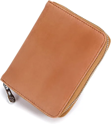 Miniatura 16 de boshiho Cartera con bloqueo RFID de 24 ranuras para tarjetas de crédito, de piel auténtica, organizador de múltiples tarjetas, con cremallera