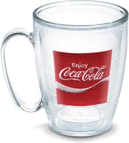Miniatura 15 de Tervis Coca-Cola - Vaso térmico Coke Enjoy con emblema y tapa roja, 16 onzas, transparente