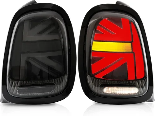 Miniatura 14 de Ensamble de luces traseras VLAND Compatible con BMW Mini R50 R52 R53 2001-2006, lámpara trasera Union Jack con DRL dinámico, luz trasera con señal