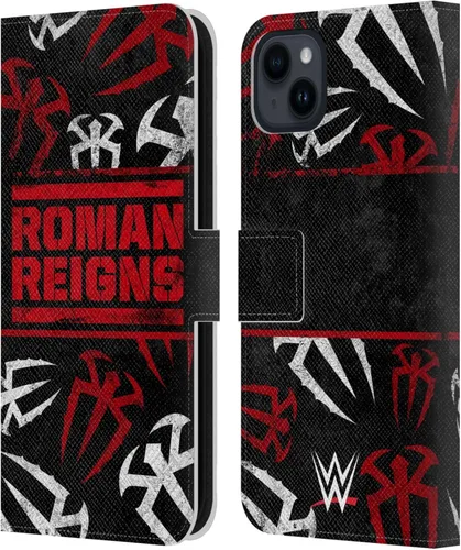 Miniatura 64 de Head Case Designs Officially Licensed WWE Distressed Logo Roman Reigns Leather Wallet Case Compatible with Apple iPhone 11
