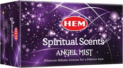 Hem Angel Mist Masala - Varillas de incienso | Fragancia natural de sándalo para positividad | Incienso curativo de manchas para alivio del estrés y
