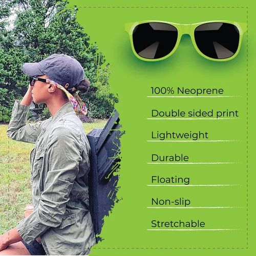 Miniatura 6 de Gunjovi Correa de gafas de sol de neopreno, correa de gafas flotantes, retenedor de gafas para hombres, mujeres y niños