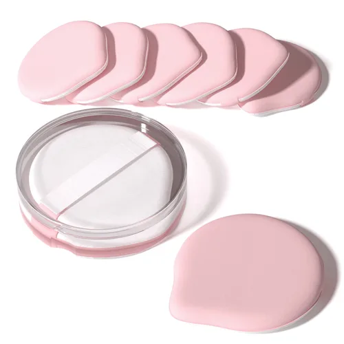 Miniatura 12 de MOHOPE 8 piezas de esponjas de maquillaje con almohadilla de aire para base con caja portátil Esponja de mezcla sin látex para líquido, crema