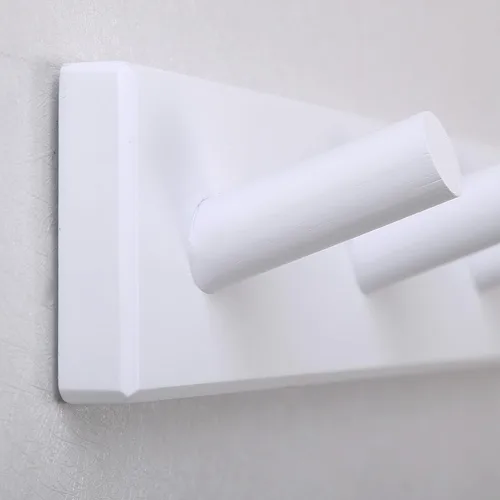 Miniatura 4 de SKOLOO - Perchero de pared de madera con 10 ganchos largos de bambú para colgar mochila, abrigo, toalla o sombrero, con 16 pulgadas de orificio a
