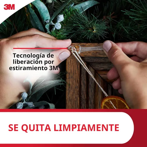 Miniatura 9 de Command - Mini clips de luz para interiores, 45 clips transparentes y 54 tiras Command, decoraciones navideñas sin daños, clips de pared para colgar