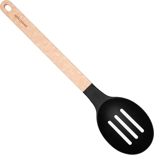 Miniatura 5 de Epicurean Gourmet Series - Cuchara mediana de nailon con mango natural con cabeza negra