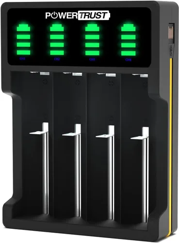 Cargador de batería universal LED de 4 ranuras para 18650 26650 22650 21700 20700 18500 18350 17670 17500 14500 14430 10440 AA AAA AAAA pilas