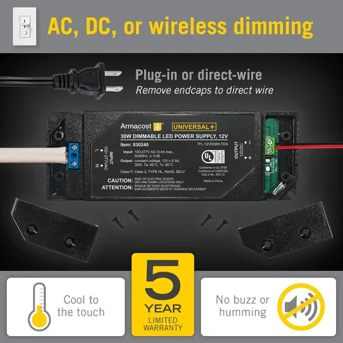 Miniatura 4 de Armacost Lighting Controlador LED regulable de 30 vatios Universal+12V DC ELV/MLV/TRIAC 830240