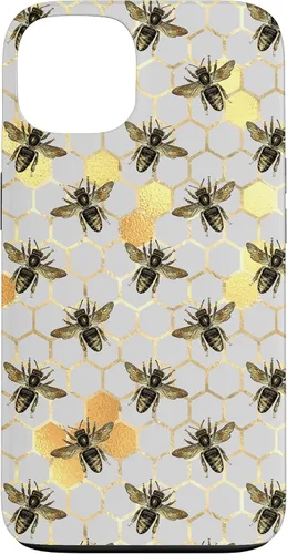 Miniatura 7 de iPhone 12 Pro Max Bumble Bee - Honeycomb Apicultor amarillo Abeja patrón caso
