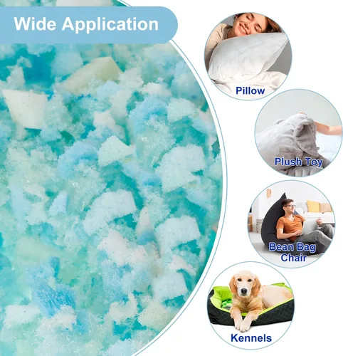 Miniatura 4 de uxcell Relleno de espuma viscoelástica triturada, espuma de relleno de puf de 5 libras para sillas de puf, cojines, sofás, almohadas y más