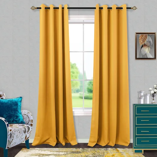 Miniatura 106 de Mrs.Naturall Cortinas Azul Real para Dormitorio, Cortinas Opacas Cortas Medianas Azul Cobalto para Cocina Decoración de Habitación de Adolescentes
