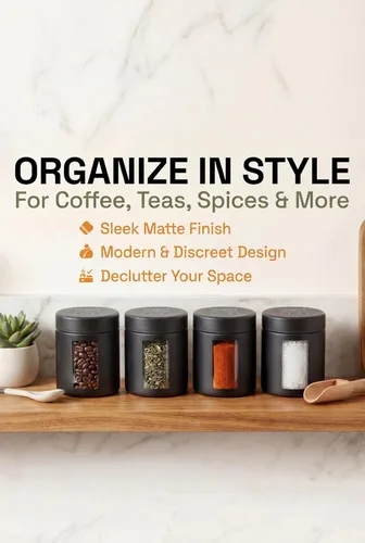 Miniatura 2 de Treehouse Recipientes a prueba de olores (4.1 fl oz), tarros con tapas herméticas para hierbas, especias, café y té, tarros de almacenamiento