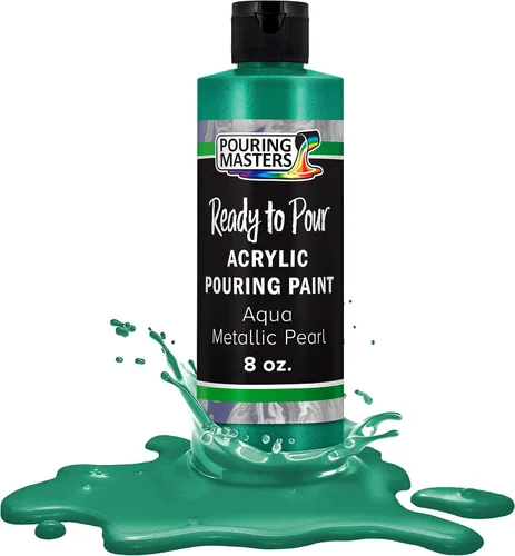Miniatura 30 de Pouring Masters Royal Blue Metallic Pearl - Pintura acrílica para verter lista para verter – Pintura acrílica líquida premezclada de 32 onzas