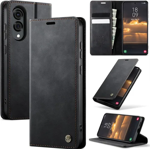 Miniatura 10 de Funda tipo cartera para iPhone 13 de piel tipo cartera con tarjetero y función atril, cierre magnético, bloqueo RFID, TPU a prueba de golpes