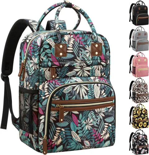 Miniatura 12 de Tenot Mochila de Pañales para Mujeres con Cambiador, Bolsa de Bebé con Bolsillos Aislados, Bolsas de Pañales Multifuncionales para Niña y Niño, Gris