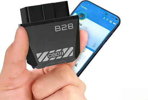 Escáner inalámbrico Bluetooth OBD2, lector de código automático con reinicio de luz del motor de verificación, datos en vivo y preparación I/M,