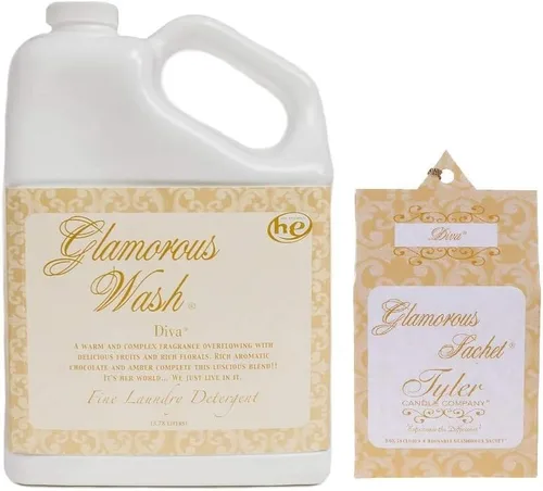 Miniatura 10 de Tyler Candle Company Glam Wash Laundry Detergent, Diva 16 Fl Oz/with Glamorous Sachet Single Pouch, Pull and Pour Spill Proof Cap b