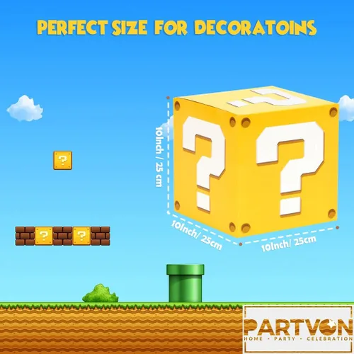 Miniatura 2 de 6 cajas de preguntas grandes para fiestas de cumpleaños, juegos de fiesta, cajas de accesorios