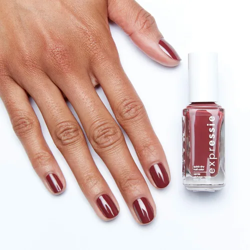 Miniatura 8 de essie expressie - Esmalte de uñas vegano de secado rápido, notificaciones, rojo vino, 0.33 onzas.