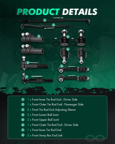 Miniatura 3 de SCITOO Kit de suspensión de 12 piezas para Dodge Ram 1500 2500 4WD