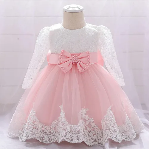 Miniatura 2 de Vestido de otoño de lino de algodón de manga larga con tutú de flores, vestido de princesa, vestido de tul para Navidad
