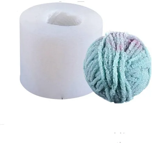 Miniatura 10 de Moldes de vela de hilo de silicona 3D para hacer velas, bricolaje, suéter, tipo piedra, molde de silicona, para hornear, hacer resina de cera