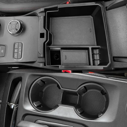 Miniatura 2 de CDEFG Organizador de consola central para Ford Ranger 2026 2026 (Raptor/Lariat/XLT/XL) Accesorios Bandeja de consola central reposabrazos caja