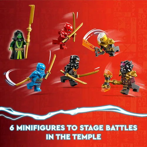 Miniatura 6 de LEGO NINJAGO Templo de los Dragones de Energía Centrales 71795, juguete de construcción con un templo NINJAGO y 6 minifiguras incluyendo Cole, Kai